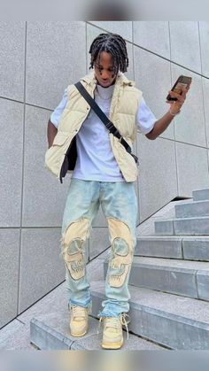 Y2k Outfits Men, Black Men Fashion Urban, Drippy Outfit, Trendy Boy Outfits, Black Men Fashion Swag, Black Men Street Fashion, Dope Outfits For Guys, Men Street Fashion, Mens Trendy Outfits