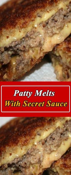 patty melts with secret sauce on top