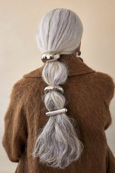 Glossy Bar Barrette Lelet Ny, Grey Hair, Looks Style, Hair Inspiration