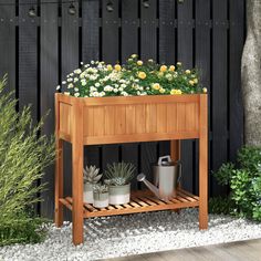 a potted planter sitting on top of a wooden shelf