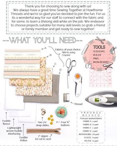 the instructions for sewing and crafting are shown in this article, with information about how to use them