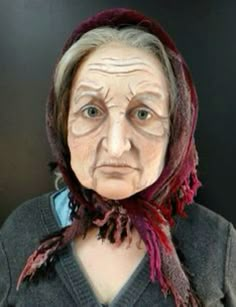 Old Lady Makeup, Age Makeup, Old Age Makeup, Aging Makeup, Old Lady Costume, Make Up Designs, Theatre Makeup, Witch Makeup, Old Makeup