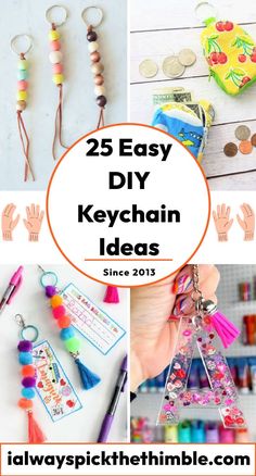 the 25 easy diy keychain ideas for kids to do with their school supplies