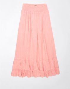 AE High-Waisted Tiered Maxi Skirt Teen Maxi Skirt, Cute Skirt Long, Summer Long Skirts, Sisterhood Round, Cute Maxi Skirts, Maxi Skirts Summer, Long Skirt Summer, Clothing Wishlist, Tiered Maxi Skirt