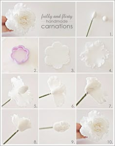 the instructions for how to make paper flowers