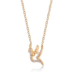 Send wishes of peace and happiness when you wear this symbolic diamond dove necklace in gold-plated silver. Crafted in sterling silver with 18K gold plate Diamonds sparkle along this sweetly looped dove outline. Captivating with 1/8 ct. t.w. of diamonds This design suspends centered along a cable chain that secures with a spring-ring clasp. 18.0-inch total length. Dove Outline, Diamond Dove, Dove Necklace, Peace And Happiness, Gold Plated Silver, Cable Chain, Spring Rings, Gold Diamond, 18k Gold