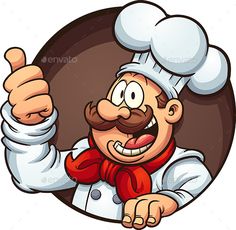 a cartoon chef giving the thumbs up