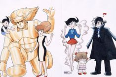 an image of some cartoon characters in different poses