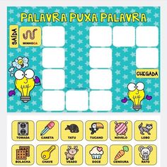 an image of a puzzle board with cartoon characters