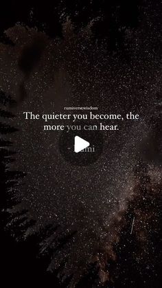 RumiVerseWisdom on Instagram: "The quieter you become, the more you can hear.
- Rumi #wisdom #wisdomquotes #soul #soulful #spritual #sprituality #explore #Rumi #rumiquotes #explorepage #love #beautiful #quotes #trending #fyp #viralreels #insta #instagram" Insta Instagram, Beautiful Quotes, Wisdom Quotes, Canning, Quotes