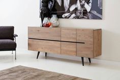 a living room scene with focus on the sideboard