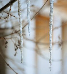 icicles hanging from the branches of a tree