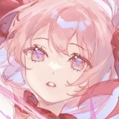 Artist Pfp Ideas, Pink Avatar, Anime Artstyle, Artist Character, Madoka Kaname, Puella Magi, Arte Sketchbook, Anime Wall Art, Madoka Magica