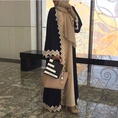 Chic and classy Abaya cardigans – Just Trendy Girls Burka Fashion, Classy Abaya, Abayas Designs, Arabic Hijab, Hijab Dress Party, Estilo Hijab, Abaya Kimono, Hijab Fashionista, Hijab Trends