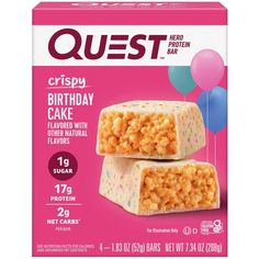 quest crispy birthday cake flavored with other natural flavors