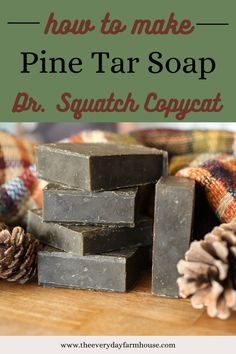 how to make pine tar soap dr squach copypaat with text overlay