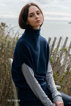 Our favorite winter capsule piece is here -  the cashmere funnelneck top for women. We put the best of the best into a simple silhouette, using a roll edge finish on the funnel neck, a 5" rib hem, and an over-the-shoulder sleeve finish. Simple Silhouette, Cold Weather Outfits, Best Of The Best