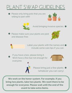 an info sheet describing how to use plant swap guidelines