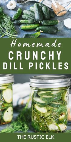 Delicious, crispy, and perfect this dill pickle recipe is the perfect blend of dill and seasonings to give you the best flavor, ever. Instructions to make easy quick pickles or go the extra step to make shelf stable dills with a canning steps you'll never buy storebought again! Dill Pickling Recipes, How To Use Alum In Pickles, How To Can Crispy Dill Pickles, Pickle Canning Recipes Dill, Dill Pickles With Alum, Crunchy Canned Pickles, Canning Dill Pickles Recipe Crunchy, Crispy Canned Dill Pickles, Best Crunchy Dill Pickle Recipe