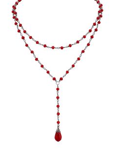 PRICES MAY VARY. GOTHIC VINTAGE LAYERED RED TEARDROP CRYSTAL NECKLACE: Our Goth Red Crystal necklaces go with most everyday outfits and look great with emo and goth clothing and can be used as a Halloween or Valentine's Day costume MATERIALS: Meticulously crafted from high-quality copper, stainless steel and glass crystal SIZE & LENGTH: The Red Teardrop Crystal Pendant measures 0.35 inches in width, 0.7 inches in length. The first bead chain is 13.3 inches, the second bead chain is 15.7 inches, extender chain 4.3 inches PERFECT GOTHIC VINTAGE JEWELRY GIFT: Perfect Gifts on birthday, party, Halloween,New Year, Valentine's Day, Mother's Day, Thanksgiving Day, Christmas, Anniversary, Wedding, Graduation to families, friends, colleagues, etc AFTER-SALE SERVICE: Your experiences with our produc Red Bead Necklace, Heart Necklace Red, Red Goth, Red Beaded Necklace, Red Crystal Necklace, Birthday Party Halloween, Red Choker, Red Gothic, Christmas Jewelry Gift