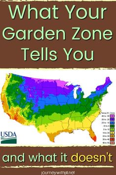 a map with the words what your garden zone tells you and what it doesn't