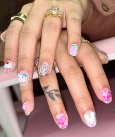 3d kawaii nails #kawaiinails #nailart #cutenails #naildesign #shortnails #shortkawaiinails Kawaii Nails, Nails, Kawaii