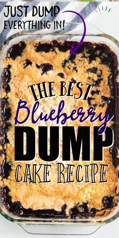 the best blueberry dump cake recipe