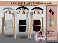 the solar baby swing has been designed for children