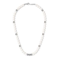 PRICES MAY VARY. Modern Design: This men’s beaded necklace combines the timeless elegance of 8mm shell pearls with sleek 8mm stainless steel beads, creating a modern yet classic look Tailored Length Options: Available in four lengths—20”(50cm), 22”(55cm), 24”(60cm), and 26”(65cm)—this pearl necklace for men is designed to cater to different style preferences Durable Clasp: The stainless steel lobster claw clasp not only enhances the overall durability of the pearl necklace for men but also offer Men Wearing Pearls, Mens Pearl Necklace, Beaded Necklace For Men, Crystal Beaded Necklace, Pearl Strands Necklace, Hematite Necklace, Lapis Lazuli Necklace, Crystal Bead Necklace, Onyx Necklace