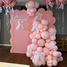 Happy Friday 🎀 Anyone else love hosting Galentine’s 💕 #galentinesday #galentines #valentines #gals #valentinesday #friendship | Instagram Coquette Balloon Garland, Coquette Birthday Backdrop, Pink Balloon Decorations, Pink Photobooth, Galentines Valentines, Coquette Birthday, Pink Event, Pink Birthday Decorations, Graduate Party