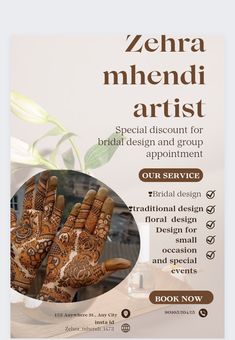 a flyer for a hendi arts event