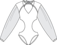 the front and back view of a swimsuit