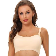 Strapless Bandeau Bra: Should you wish to add shoulder straps, there are hook locations to attach the straps (2 pcs removable straps included). Adjustable Backless Clothing Bra: With 4 rows and 4 buckles on the back side, you can adjust the size to your need, this personalized design makes it easy to put on and ensures you always stay close. Should you wish to add a bra strap extender, there is a 1 pc four rows hook bra strap extender included. Non-Slip Bandeau Bralette: There are anti-slip stri Backless Gowns, Tube Top Bra, Strapless Bralette, Bra Strap, Strapless Bandeau, Bandeau Bra, Everyday Bra, Demi Bra, One Shoulder Tops