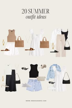 summer outfit ideas Capsule Wardrobe Casual, Spring Summer Capsule Wardrobe, Capsule Outfits