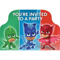 the pj masks are designed to look like they're having a party with each other