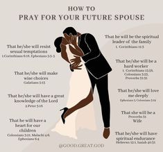 a poster with the words pray for your future spouse