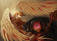 WH40K, The fall of Sanguinius by plumporange-d95jy72 40k Warhammer, Sons Of Horus, Marine Art