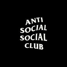 the anti social social club logo is shown in white on a black background with an orange and