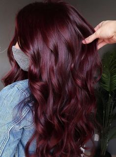 All Over Burgundy Hair Color, Chelsea Houska Red Hair Color Formula, Wine And Brown Hair, Red Wine Sangria Hair Color, Wine Country Red Hair, Winterberry Hair Color, Different Color Reds For Hair, Womens Red Hair Color, Smokey Red Hair