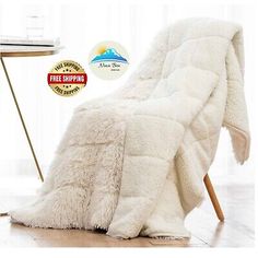 Shaggy Long Soft Faux Fur Weighted Cozy,Fluffy  Sherpa Long Hair Bed Blanket  | eBay Best Weighted Blanket, Faux Fur Top, Cool Gifts For Teens, Blanket For Bed, Heavy Blanket, Blanket Cozy, Bed Couch, Cooling Blanket, Blanket Wrap