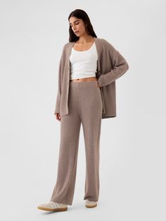 CashSoft Shaker-Stitch Sweater Pants | Gap Florida Winter Capsule Wardrobe, Gap Outfits, Plush Yarn, Comfortable Loungewear, Stitch Sweater, Xmas List, Flannel Pants, Winter Capsule Wardrobe, Glad Rags