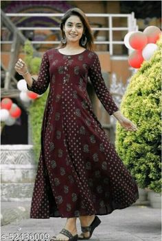 A Line Kurti Designs, Flared Tops, Curve Line, Gayatri Devi, A Line Kurti, Dress Materials Cotton, Frock For Women