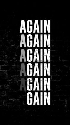 the words again against black and white brick wallpaper, which reads again again again again again again again again again again again again again again