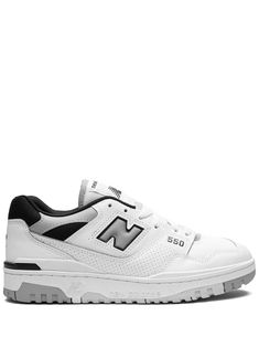 Find NEW BALANCE 550 /grey/black Sneakers on Editorialist. white/grey leather mesh panelling perforated detailing logo patch to the side round toe logo patch at the tongue branded heel counter rubber outsole These styles are supplied by a premium sneaker marketplace. Stocking only the most sought-after footwear, they source and curate some of the most hard to find sneakers from around the world. Basic Everyday Shoes, Best Back To School Shoes, White Chunky Shoes, New Balance 550 White Black, Cream Black New Balance 550, White Everyday Sneakers, New Balance 550 White Dark Grey, Shoes Y2k, Nee Balance 550 White