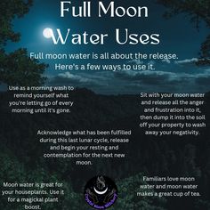 the full moon water uses info sheet