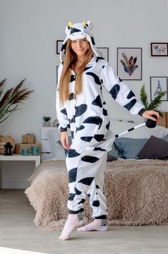 Cow Costume Adult Cow Onesie Cow Pajamas Cow Cosplay Adult - Etsy Womens Cow Costume, Cow Pajamas, Diy Cow Costume, Cow Cosplay, Cow Onesie, Pyjamas Onesie, Cow Halloween Costume, Animal Onesies, Adult Onesie Pajamas