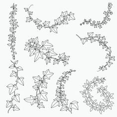 the letter d is made up of vines and leaves