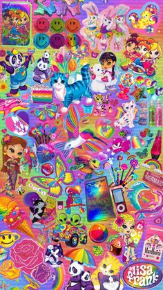 an image of many different stickers on the wall