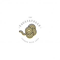 the logo for an italian restaurant called faggiafile, with a mouse on it