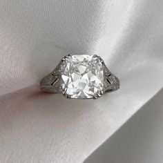 an old mine cut diamond ring